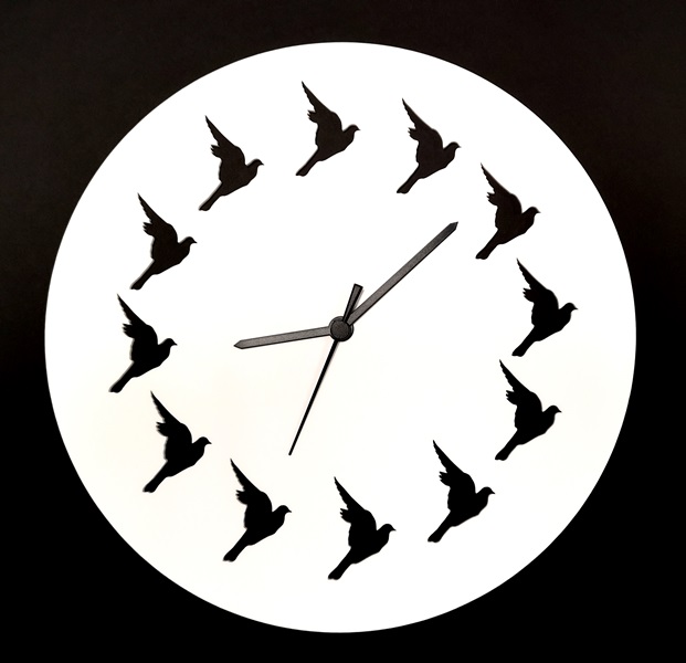 Horloge Colombes (blanc)