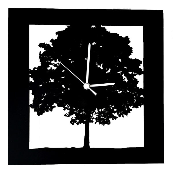 Horloge Arbre carré (Noir)