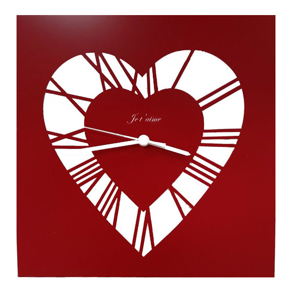 Horloge Le temps et l'amour (rouge)